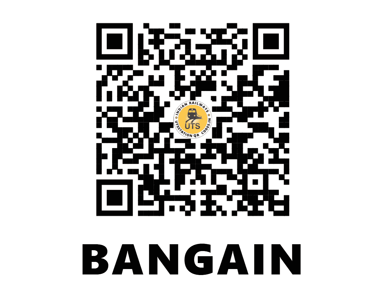 UTS QR Code for BANGAIN - BGAN - NE (UTTAR PRADESH)